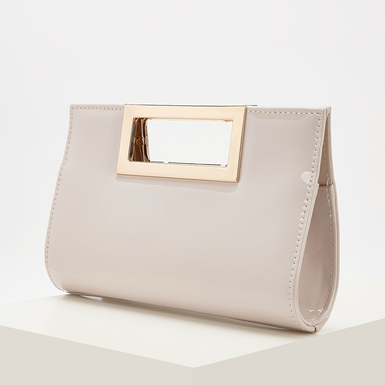 Golden-Tone Magnetic Snap Closure Handbag Lemon House