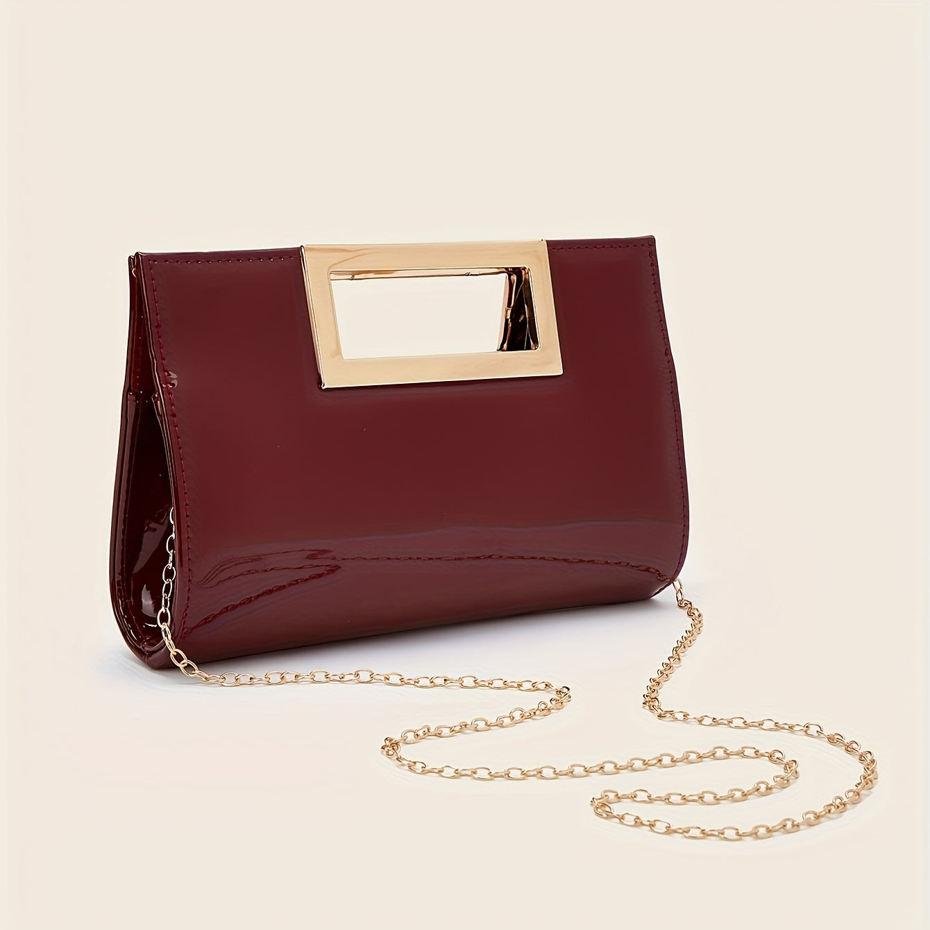 Golden-Tone Magnetic Snap Closure Handbag Lemon House