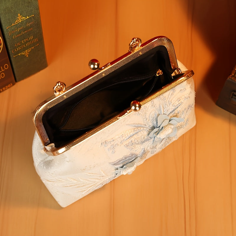 Vintage Elegant Floral Lace Evening Clutch Lemon House