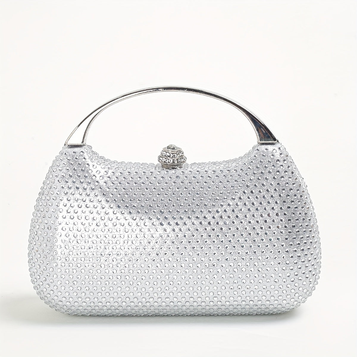 Elegant Black Mini Rhinestone-Embellished Shell Box Evening Bag Lemon House