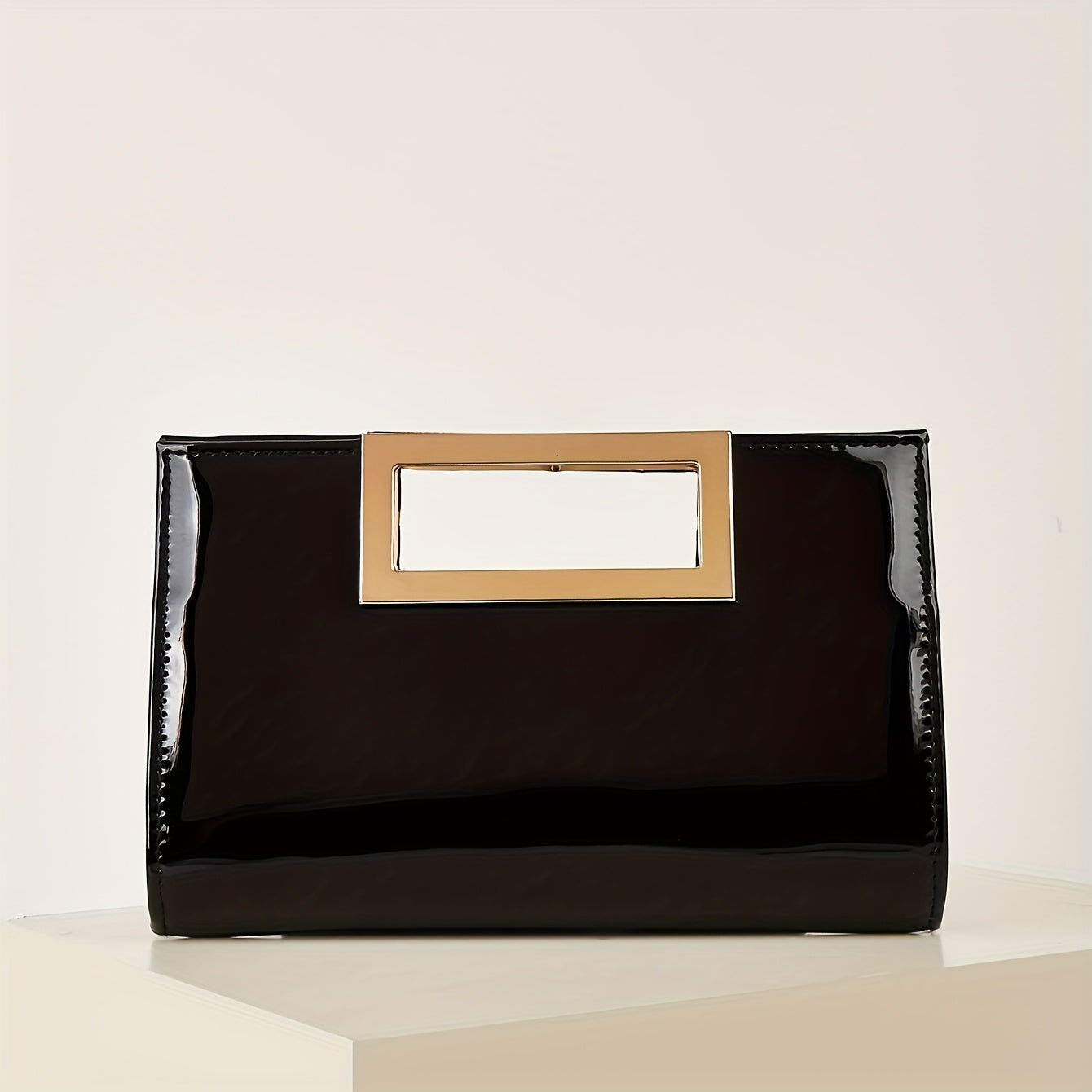 Golden-Tone Magnetic Snap Closure Handbag Lemon House