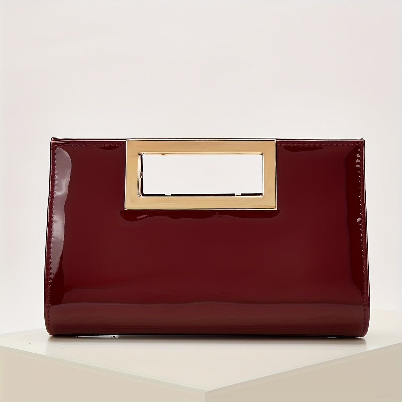 Golden-Tone Magnetic Snap Closure Handbag Lemon House